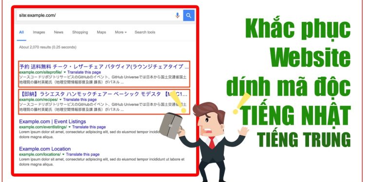 Hướng dẫn fix lỗi website bị index tiếng nhật do nhiễm mã độc
